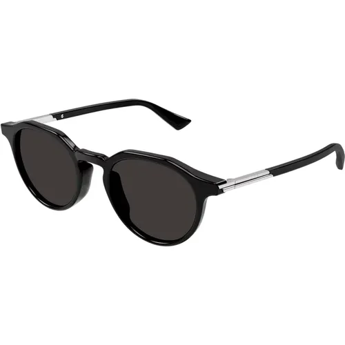 Silver/Dark Grey Sunglasses Bv1260S , male, Sizes: 49 MM - Bottega Veneta - Modalova