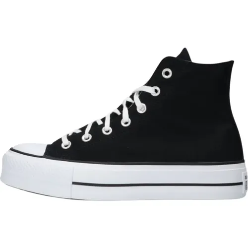 Schwarze hohe Plateau-Sneaker , Damen, Größe: 37 1/2 EU - Converse - Modalova