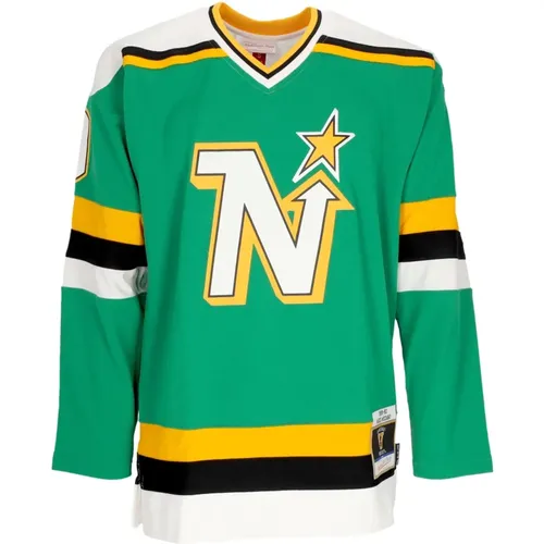 Vintage NHL Hockey Jacke Modano Grün , Herren, Größe: XL - Mitchell & Ness - Modalova