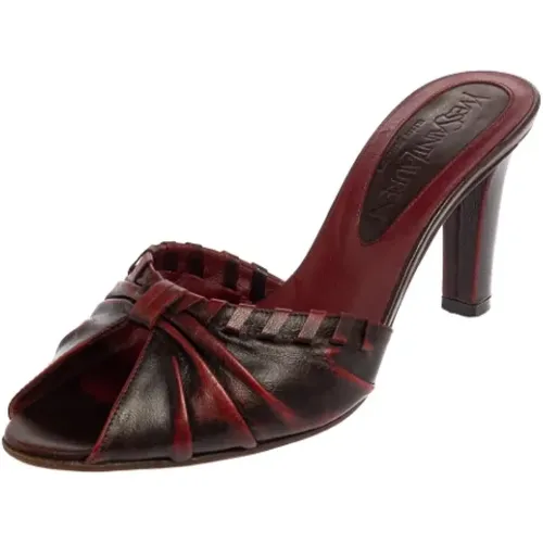 Pre-owned Leather sandals , female, Sizes: 3 1/2 UK - Yves Saint Laurent Vintage - Modalova