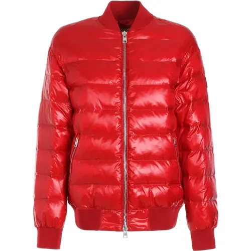 Quilted Bomber Jacket in Marine Scarlet , female, Sizes: XS - Woolrich - Modalova