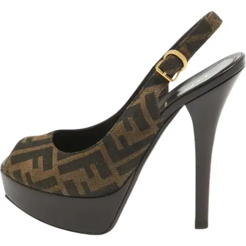 Pre-owned Canvas heels , female, Sizes: 5 UK - Fendi Vintage - Modalova