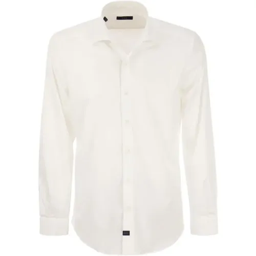 Stretch French Collar Shirt , male, Sizes: L, 3XL, 2XL - Fay - Modalova