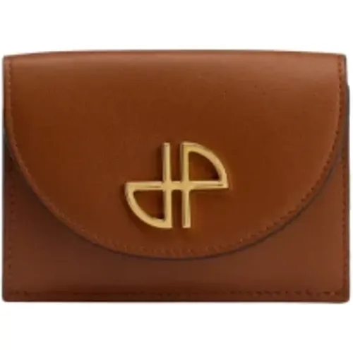 Leather Wallet with Gold-tone Details , female, Sizes: ONE SIZE - Patou - Modalova