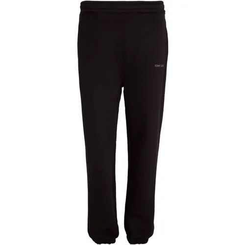 Klassische Schwarze Sweatpants , Damen, Größe: XS - Tommy Jeans - Modalova