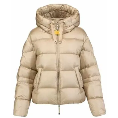 Short shiny nylon jacket Tilly Gold , female, Sizes: L - Parajumpers - Modalova