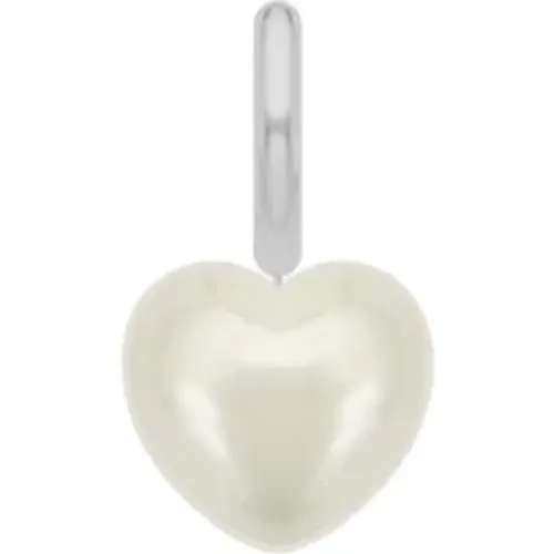 Herz Hoop Ohrring mit Faux-Perlen Verzierung - Simone Rocha - Modalova