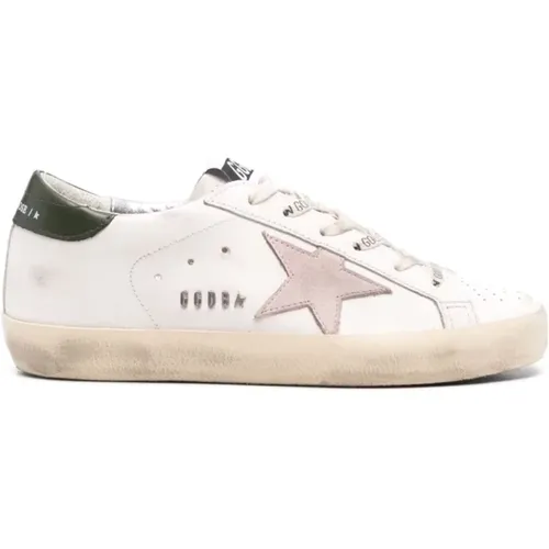 Weiße Leder-Sneakers , Damen, Größe: 36 EU - Golden Goose - Modalova