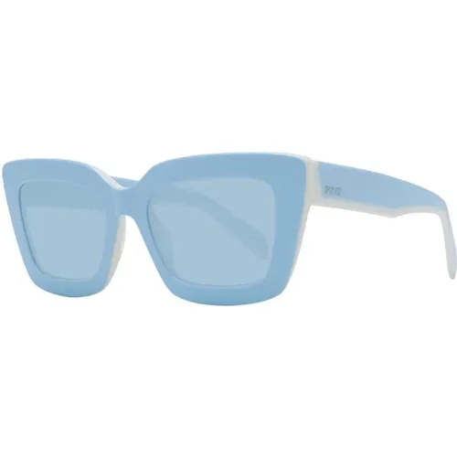 Blaue Rechteckige Sonnenbrille mit UV-Schutz - EMILIO PUCCI - Modalova