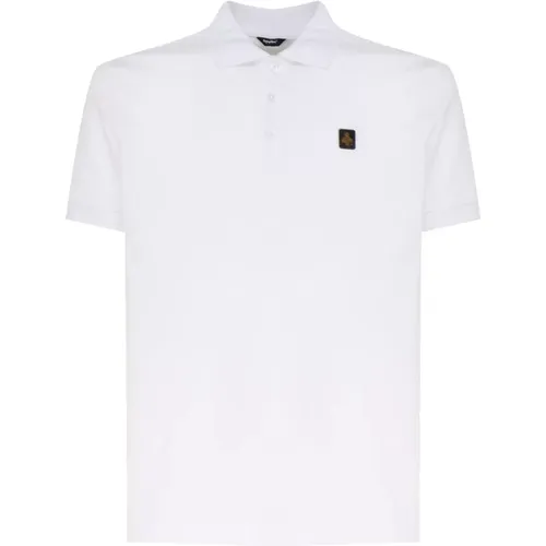 Weißes Baumwoll-Polo-T-Shirt , Herren, Größe: S - RefrigiWear - Modalova