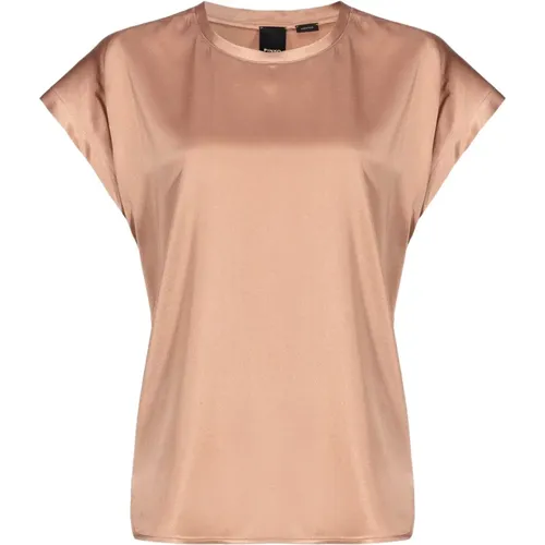 Luxurious Satin Stretch Farida Top , female, Sizes: S, XS - pinko - Modalova