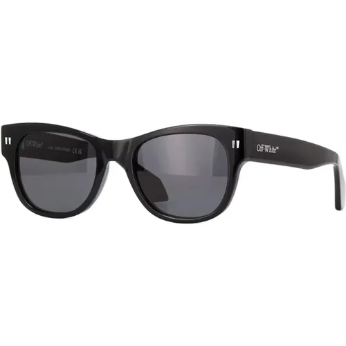 Schwarze Sonnenbrille Damenaccessoires Ss24 , Damen, Größe: 52 MM - Off White - Modalova