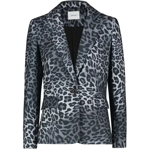 Leopardenmuster Blazer für Frauen , Damen, Größe: XS - Gaudi - Modalova