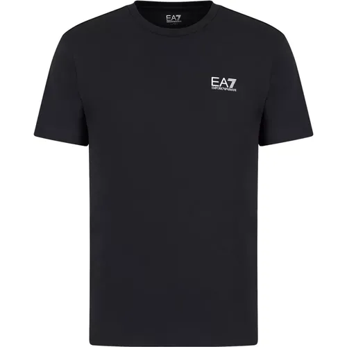 Blaues Core Identity T-Shirt , Herren, Größe: L - Emporio Armani EA7 - Modalova