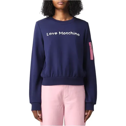 Luxuriöser Komfort-Sweatshirt für Frauen , Damen, Größe: S - Love Moschino - Modalova