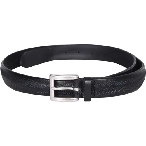 Leather Belt Buckle Fastening , male, Sizes: 110 CM, 100 CM, 120 CM, 115 CM, 105 CM - Orciani - Modalova