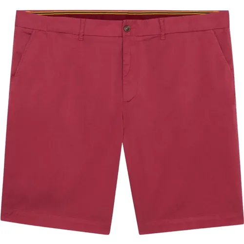 Rote Baumwoll-Chino-Shorts , Herren, Größe: W38 - Brooks Brothers - Modalova