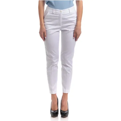 Slim Fit Cotton Stretch Ankle Pants , female, Sizes: 2XS, XS, M, S - Seventy - Modalova