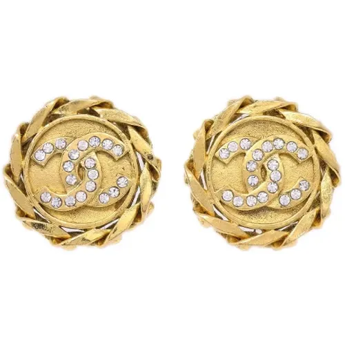 Pre-owned Yellow Gold earrings , female, Sizes: ONE SIZE - Chanel Vintage - Modalova