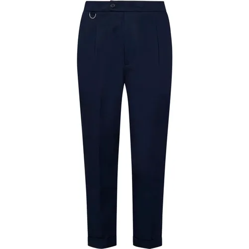 Slim-fit Trousers,Blaue Stretch-Baumwollhose - Low Brand - Modalova