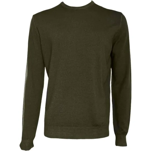 Grüner Pullover, Merinowolle, Hergestellt in Italien , Herren, Größe: 2XL - Ferrante - Modalova