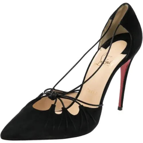 Pre-owned Suede heels , female, Sizes: 6 1/2 UK - Christian Louboutin Pre-owned - Modalova