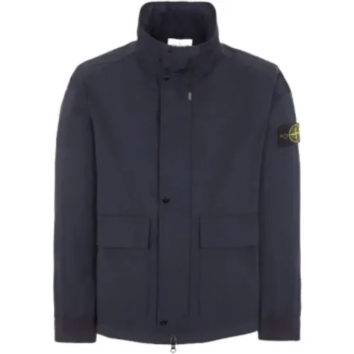 Kapuzenjacke mit versteckter Reißverschlusstasche , Herren, Größe: M - Stone Island - Modalova