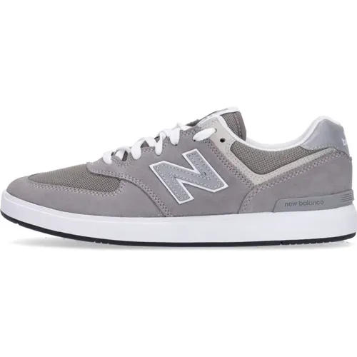 Graue 574 Niedrige Sneakers Schnürverschluss , Herren, Größe: 40 1/2 EU - New Balance - Modalova