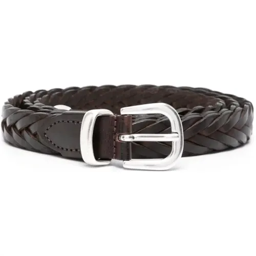 Woven Leather Belt , male, Sizes: 100 CM - Eleventy - Modalova