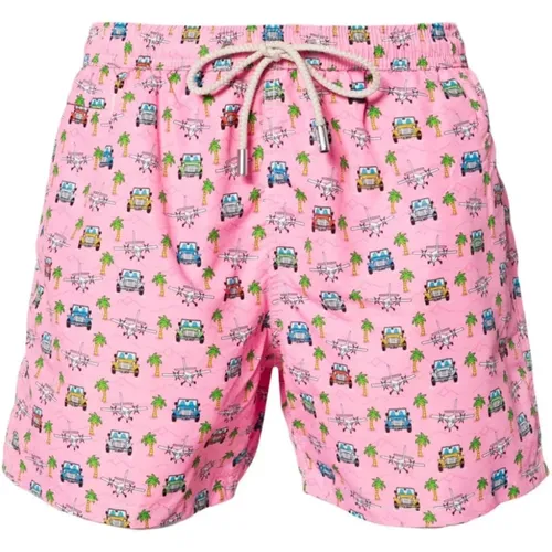 Rosa Meer Kleidung Grafikdruck Shorts , Herren, Größe: XL - MC2 Saint Barth - Modalova