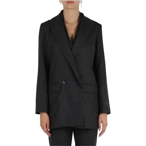 Strukturierter Wollmischblazer Stizza1 , Damen, Größe: XS - EMME DI MARELLA - Modalova