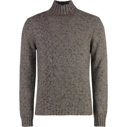 Heather Cashmere Turtleneck Sweater , Herren, Größe: L - Malo - Modalova