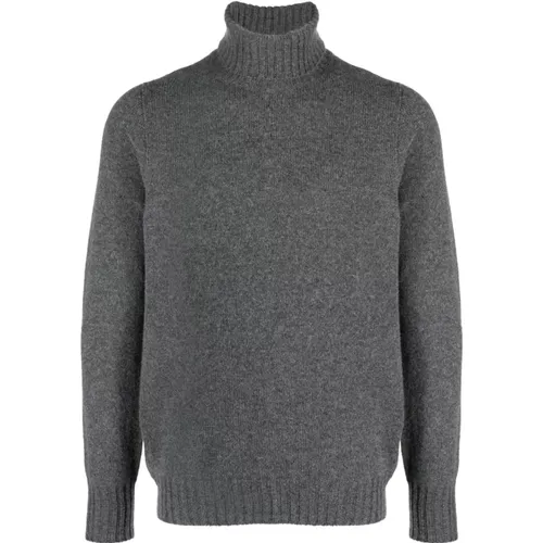 Anthracite Sweater Dolcevita Tubico , male, Sizes: XL, 3XL, 2XL, L, S - Drumohr - Modalova