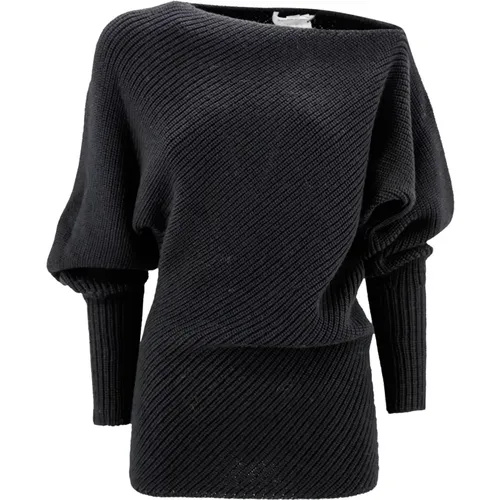 Chunky Rippstrick Batwing Pullover , Damen, Größe: 2XS - Philosophy di Lorenzo Serafini - Modalova