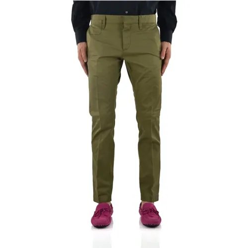 Cotton Men`s Buttoned Pants , male, Sizes: S, XS - Dsquared2 - Modalova