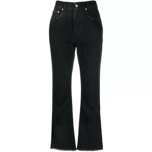 Flare Cropped Schwarze Jeans , Damen, Größe: W26 - Golden Goose - Modalova