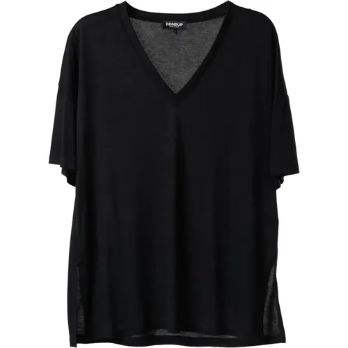 Luxurious Modal-Silk Oversize Shirt , female, Sizes: L, XS, S, M - Dondup - Modalova