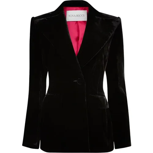 Velvet Blazer , female, Sizes: L, 2XL, M, XL, S - Nina Ricci - Modalova