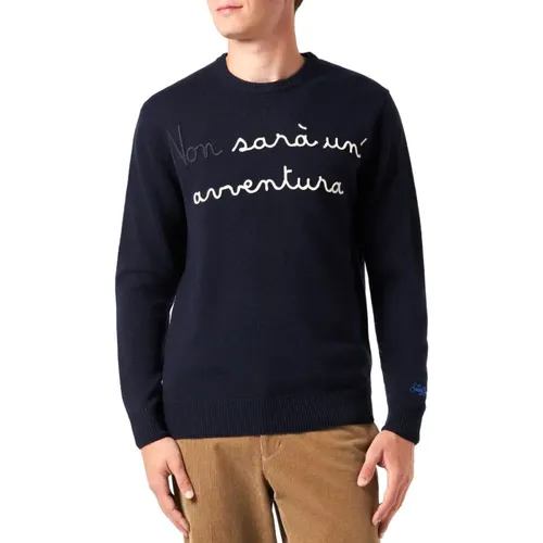 Adventure Embroidered Heron Sweater , male, Sizes: S - MC2 Saint Barth - Modalova