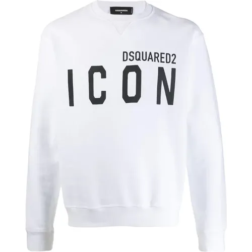 Icon Logo Sweatshirt with Fleece Lining , male, Sizes: S, XL, 2XL - Dsquared2 - Modalova