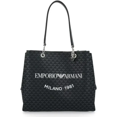 Schwarze Einkaufstasche Y3D158-86284 - Emporio Armani - Modalova