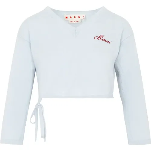 Cashmere V-Neck Sweater , female, Sizes: S - Marni - Modalova