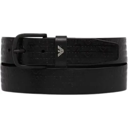 Leather Logo Belt , male, Sizes: 90 CM, 100 CM, 95 CM - Emporio Armani - Modalova