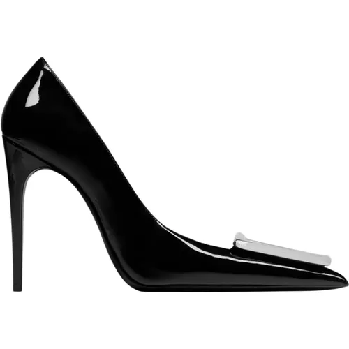 Avenue 110mm Leather Pumps , female, Sizes: 3 UK, 5 1/2 UK, 5 UK, 6 UK - Saint Laurent - Modalova