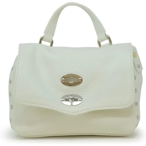 White Leather Handbag Postina Daily , female, Sizes: ONE SIZE - Zanellato - Modalova