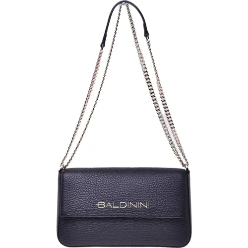 Shoulder bag in tumbled leather , female, Sizes: ONE SIZE - Baldinini - Modalova