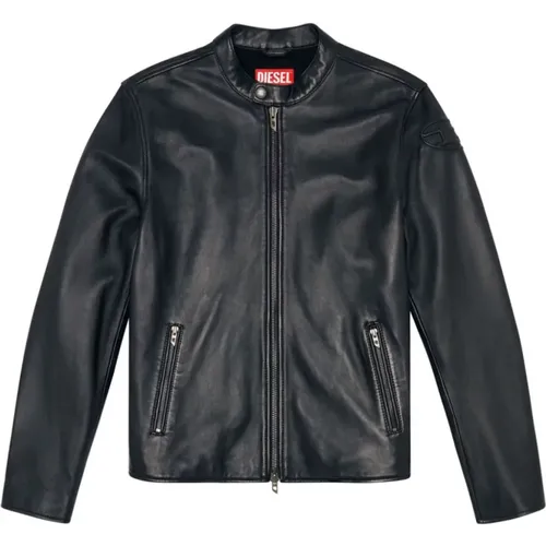 Leather Jacket , male, Sizes: XL, L, M - Diesel - Modalova