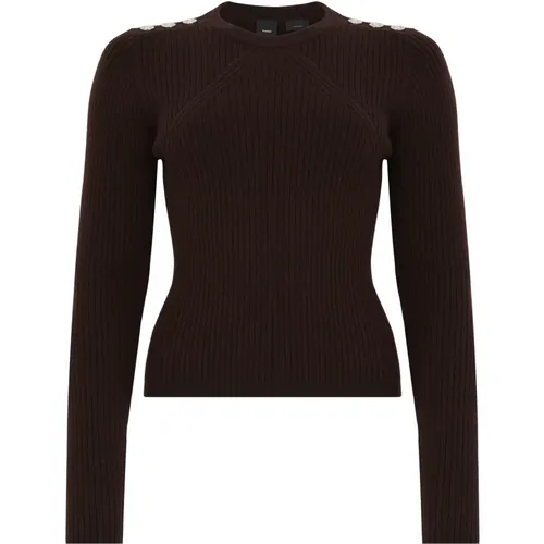 Braune Pullover Kollektion , Damen, Größe: L - pinko - Modalova