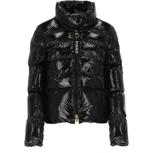 Padded Jacket with Polished Effect , female, Sizes: XS, 2XS - pinko - Modalova