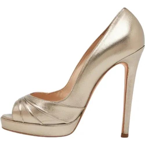 Pre-owned Leather heels , female, Sizes: 7 UK - Oscar De La Renta Pre-owned - Modalova